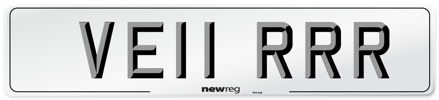 VE11 RRR Number Plate from New Reg